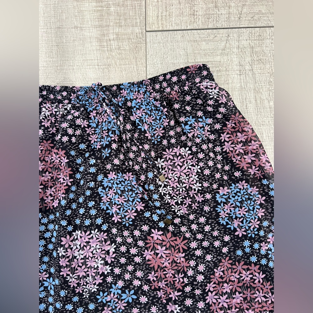 Anthropologie Maeve A-Line Skirt in Pink and Blue Floral Size XS - Picture 2 of 8